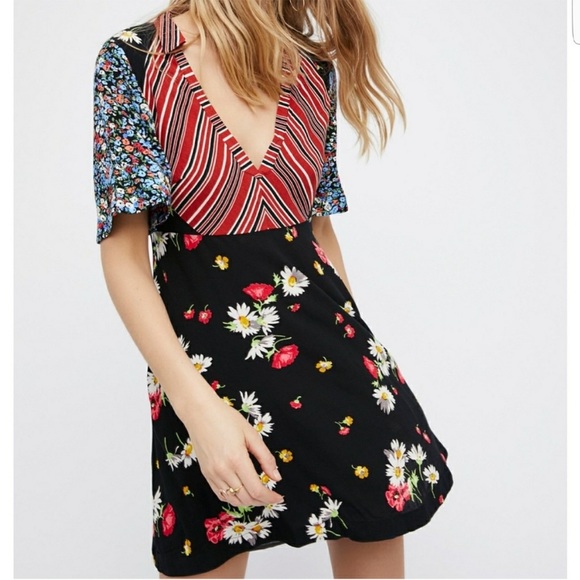 Free People Dresses & Skirts - Fall Special Free People Mix It Up Printed Mini Dress 6